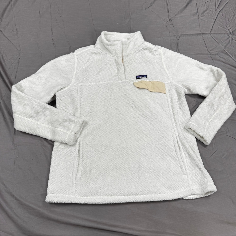 Patagonia Re-Tool Snap-T Fleece Pullover White XXL Polartec Thermal Pro 25442